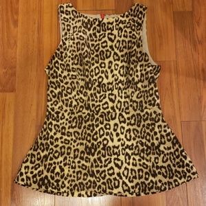 Banana Republic Leopard print peplum top